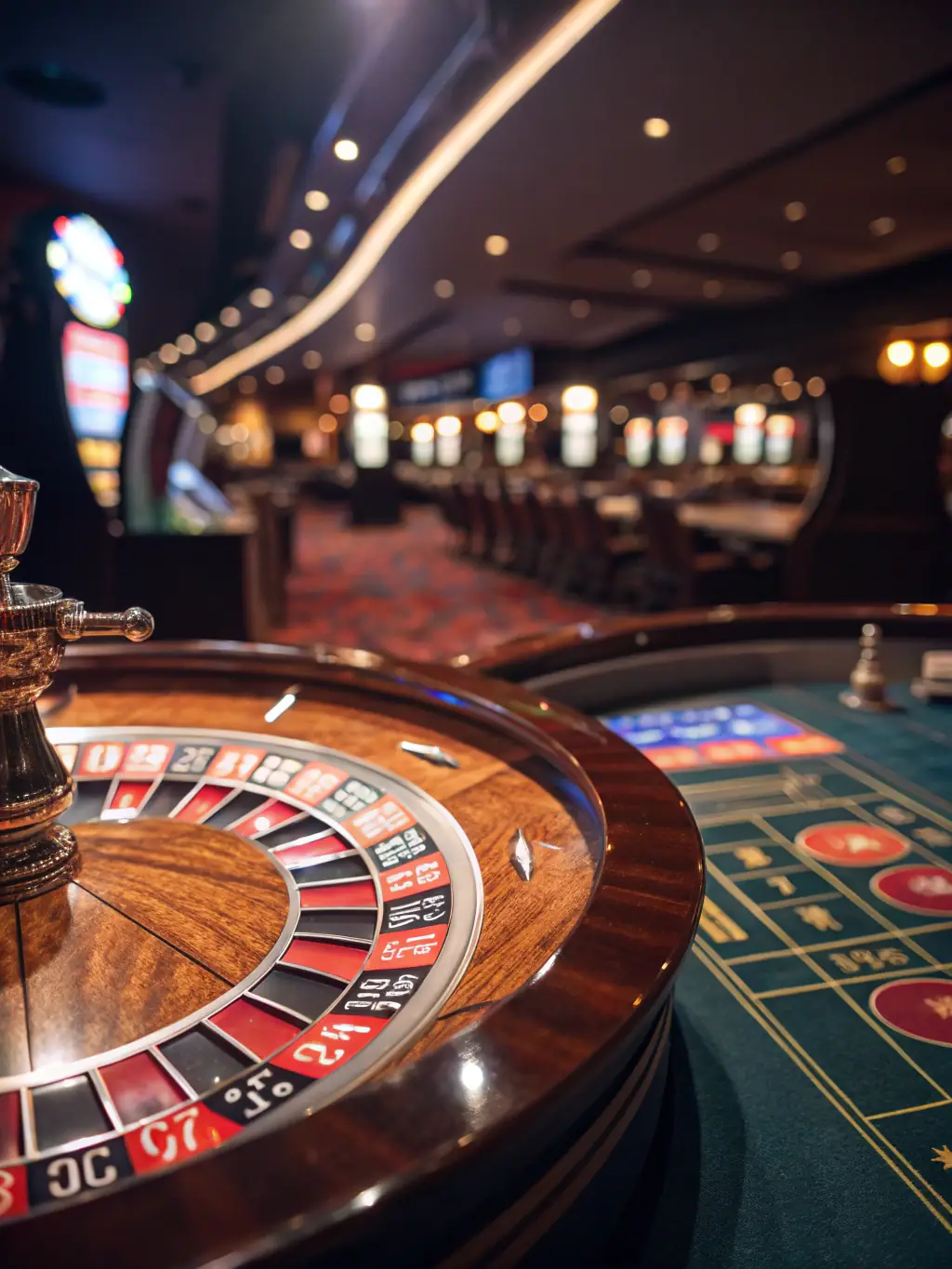 A close-up shot of a roulette wheel in motion, with the ball about to land on a number, capturing the anticipation and excitement of roulette games available on Betnova.be.